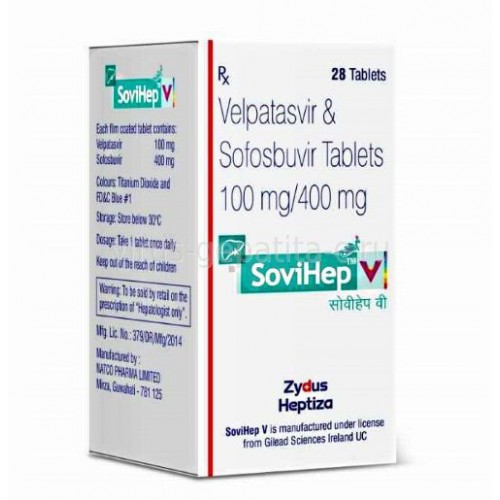Велпатасвир + Софосбувир Sovihep V Zydus